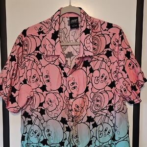 Nintendi Kirby Casual Button Down Shirt